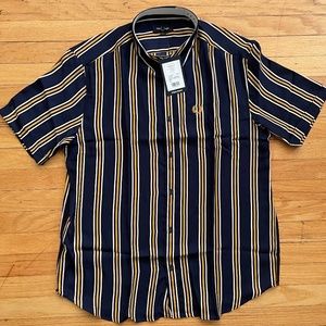 NEW Fred Perry Short Sleeve Vertical Striped Shirt